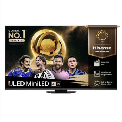 HISENSE - Smart Tv Mini LED PRO 65" 4K Ultra HD 65U8Q 165Hz-Metallo - Grigio Carbone