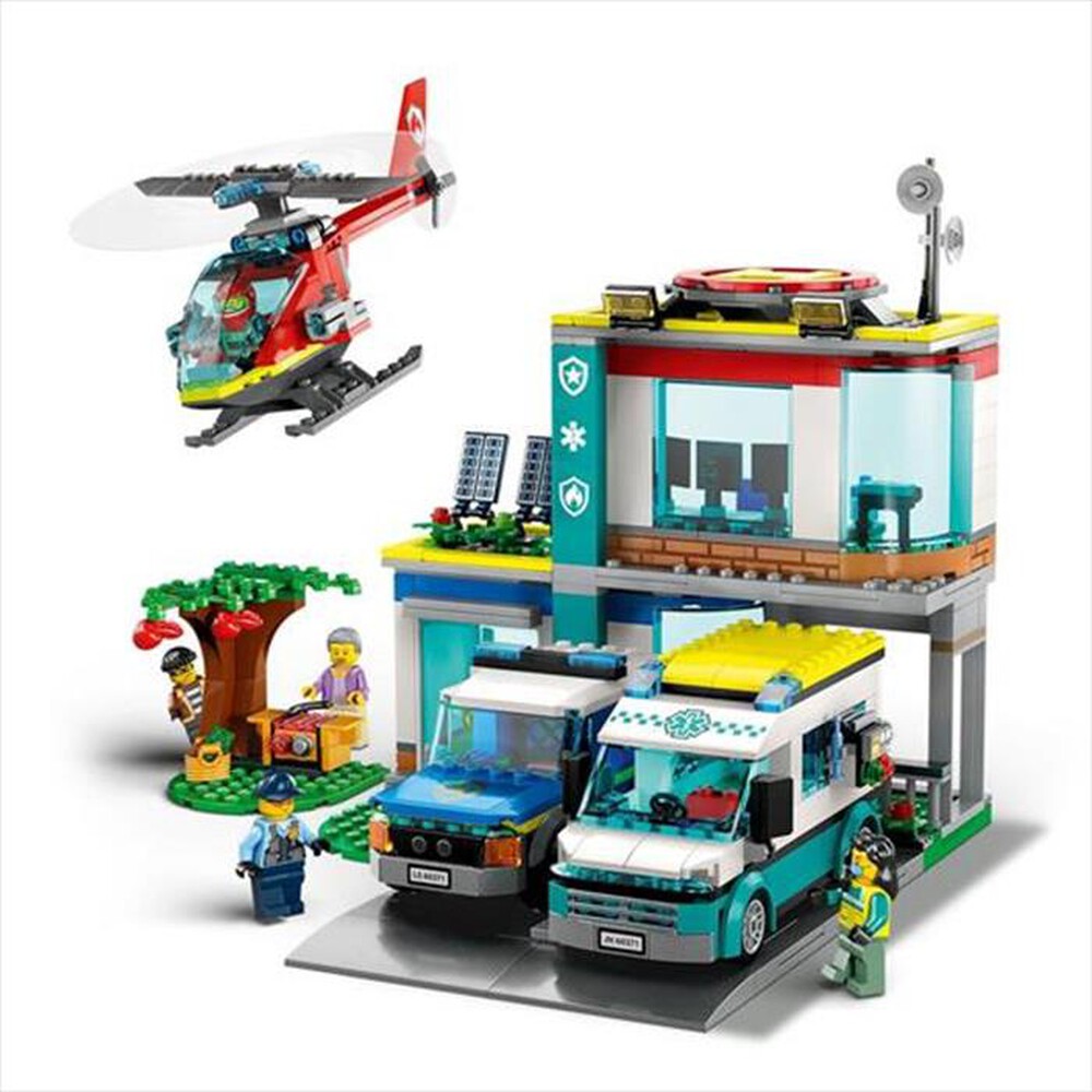 "LEGO - CITY Quartier generale veicoli d'emergenza - 60371-Multicolore"