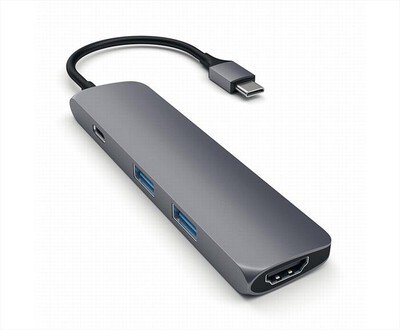 SATECHI - ADATTATORE USB-C SLIM MULTI-PORTA-grigio