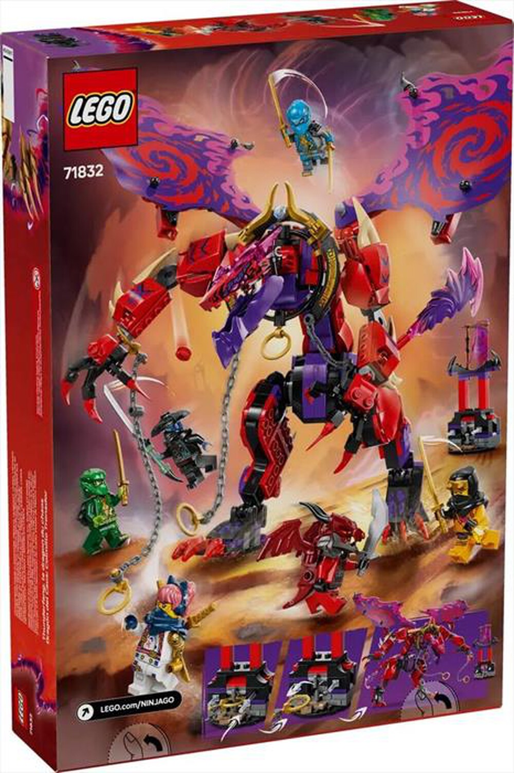 "LEGO - NINJAGO Thunderfang, il Drago del Caos - 71832-Multicolore"