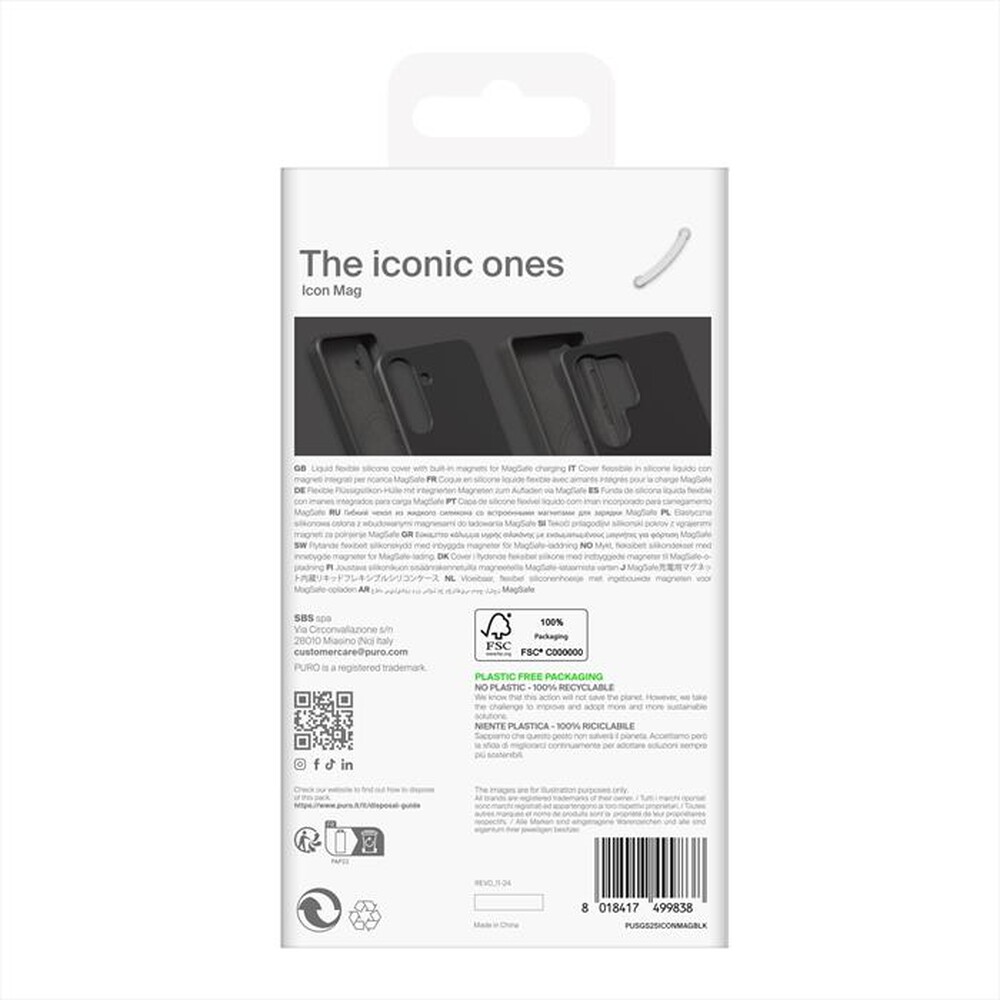 Immagine del prodotto PURO - Cover Icon PUSGS25ICONMAGBLK Samsung Galaxy S25-Nero