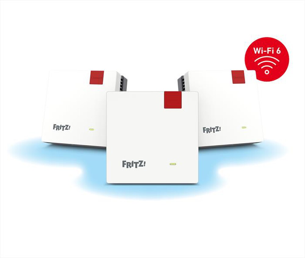 Immagine del prodotto FRITZ! - MESH WIFI SET 1600 3PACK-bianco/rosso