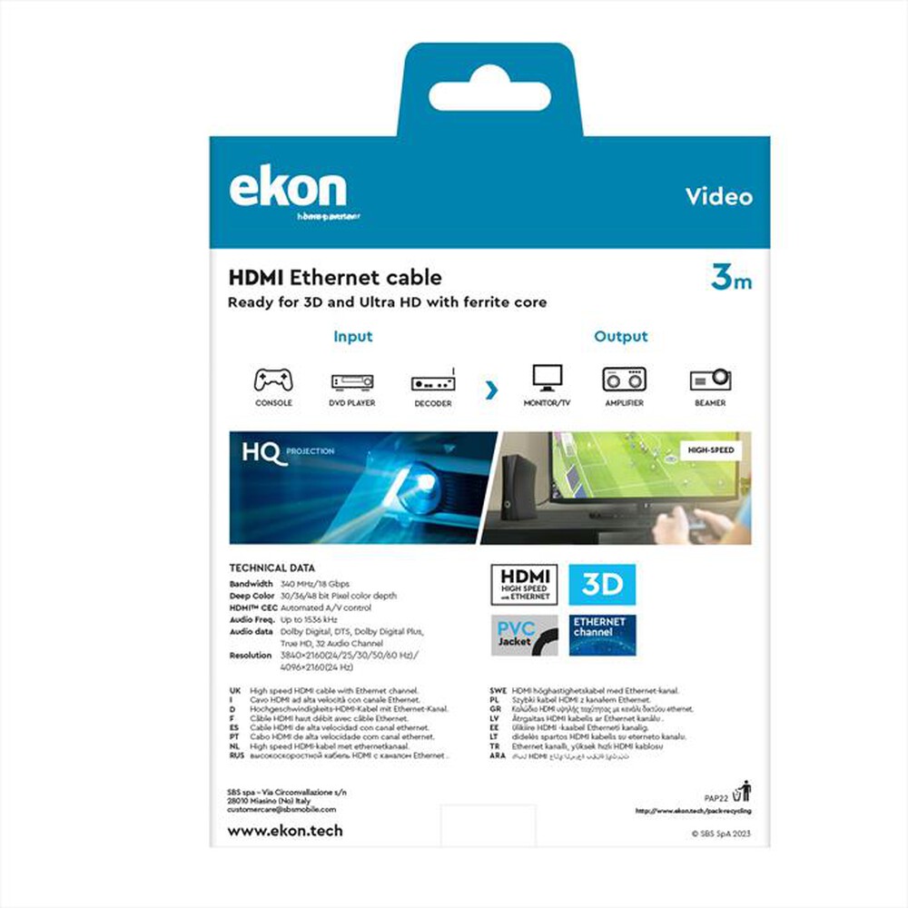 "SBS - ECVHDMI30MMG"