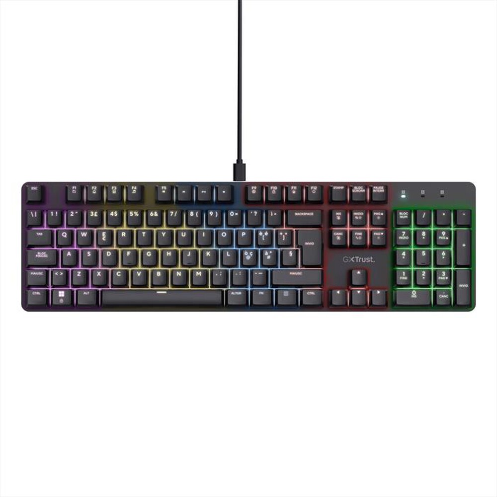 "TRUST - GXT871 ZORA MECHANICAL KEYBOARD IT-Black/RGB"
