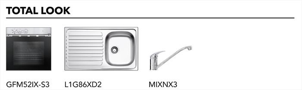 Immagine del prodotto GLEM GAS - Piano cottura a gas GT64IX 4 fuochi 58,5cm-Inox