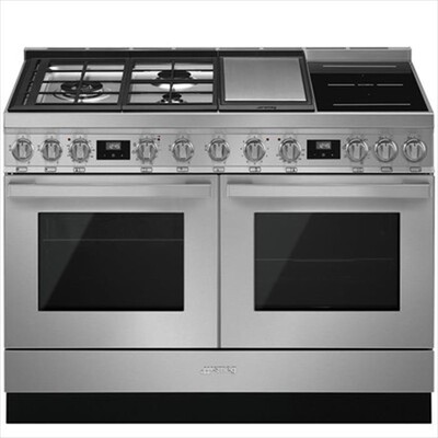 SMEG - Cucina a gas CPF120IGMPX Classe A+-Argento