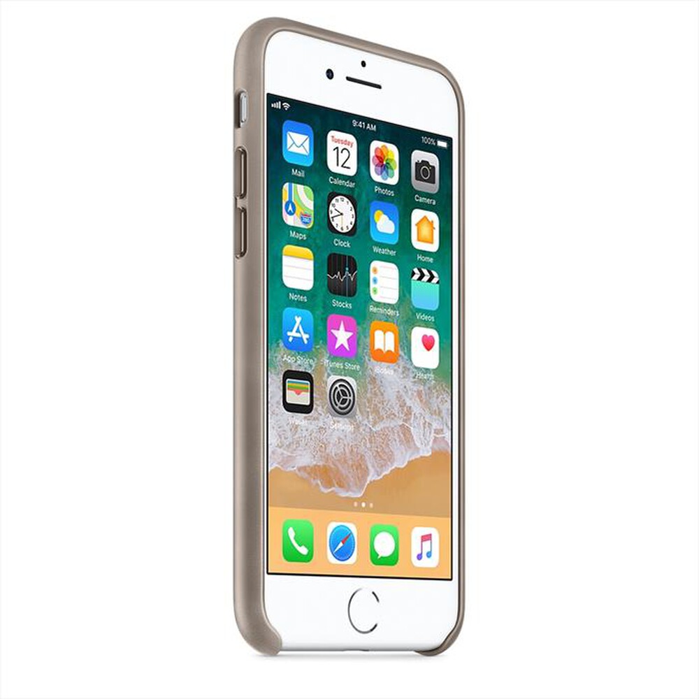 "APPLE - Custodia in pelle per iPhone 8/7-Grigio Talpa"