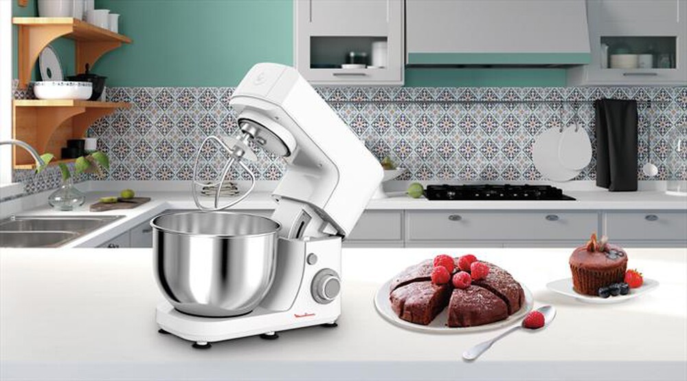 "MOULINEX - QA1501 Masterchef Essential Kitchen Machine-Bianco e grigio"