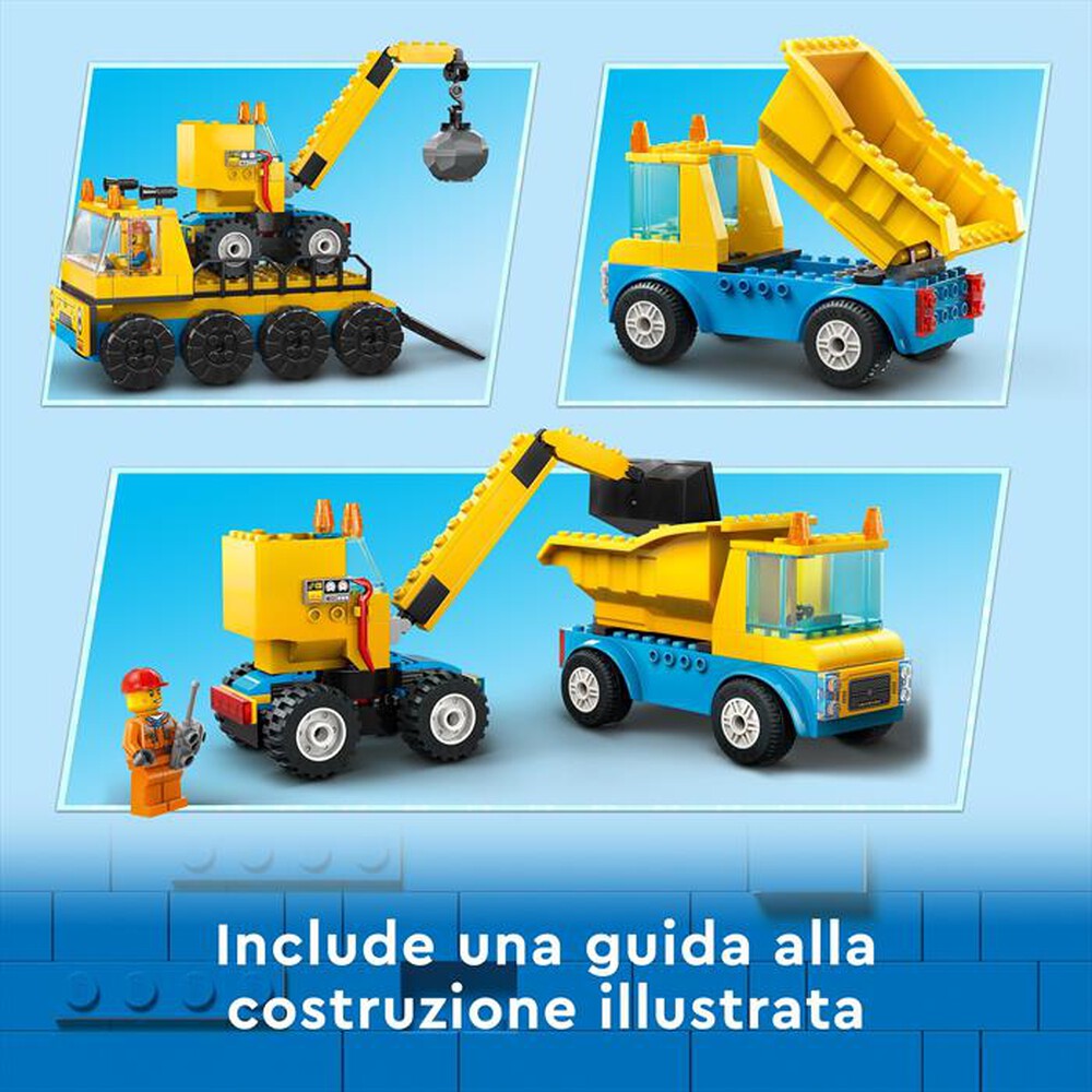 Immagine del prodotto LEGO - CITY GREAT VEHICLES Camion da cantiere e gru 60391