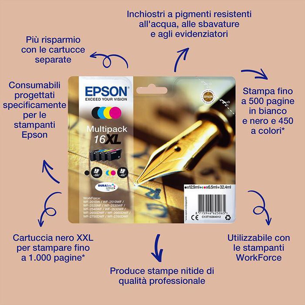 Immagine del prodotto EPSON - C13T16264022-Multipack (B,C,M,Y)