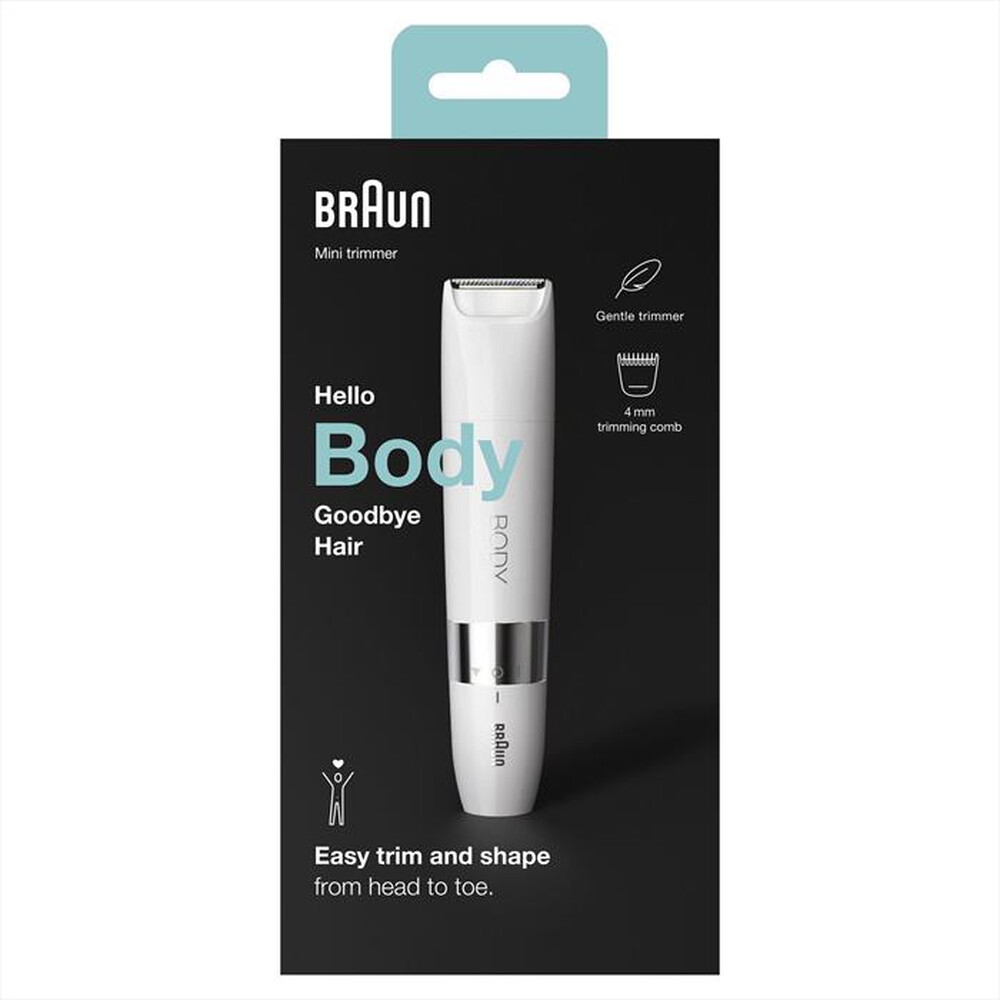 "BRAUN - Mini rifinitore corpo BS1000-Bianco"