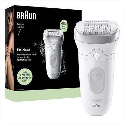 BRAUN - Epilatore Wet & Dry LEGEPIL SE7-000 BOX MN-ARGENTO