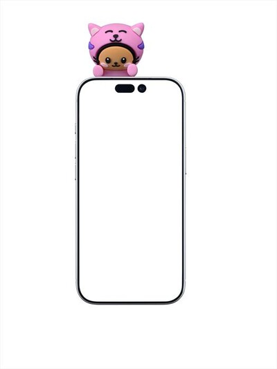 CELLULARLINE - Mini figura adesiva in PVC a forma di tigre-Beige, Rosa