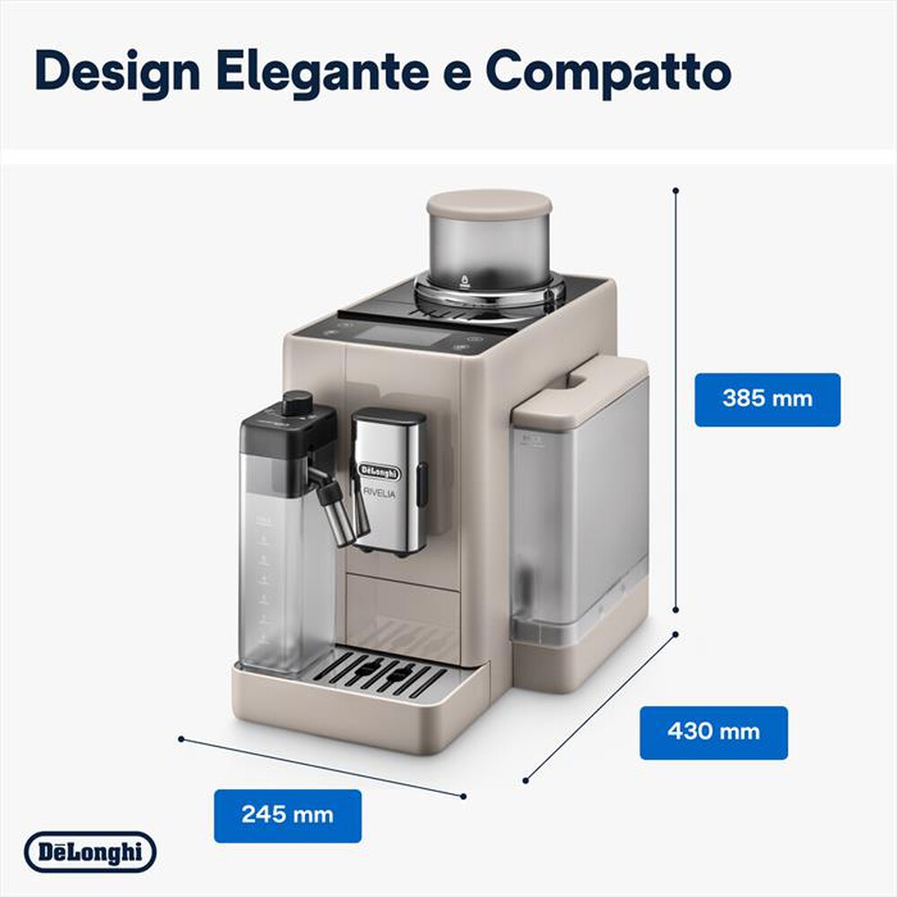 "DE LONGHI - Macchina da caffè automatica RIVELIA EXAM440.55.BG-Beige (sand beige)"