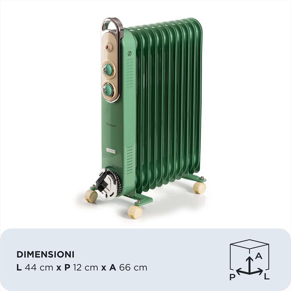Immagine del prodotto ARIETE - 8252 RADIATORE A OLIO VINTAGE 11 ELEMENTI-Verde