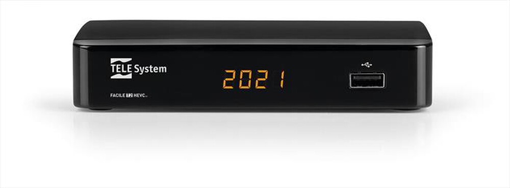 "TELESYSTEM - Ricevitore FACILE ZAPPER T2 HEVC DISPLAY TLC-BLACK"
