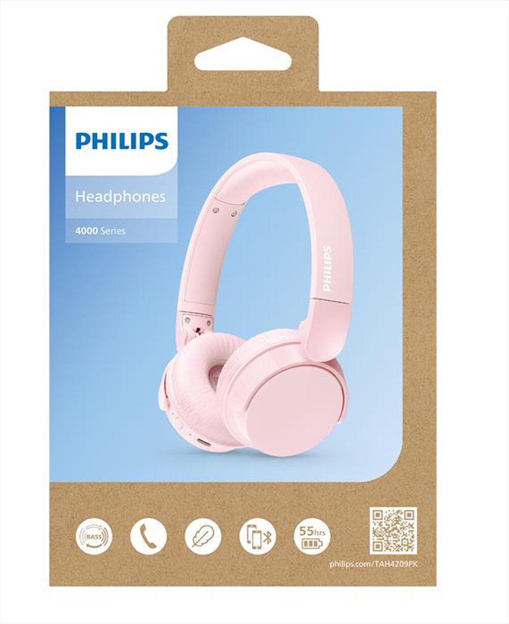 Immagine del prodotto PHILIPS - Cuffie a padiglione chiuso TAH4209PK/00-Pink