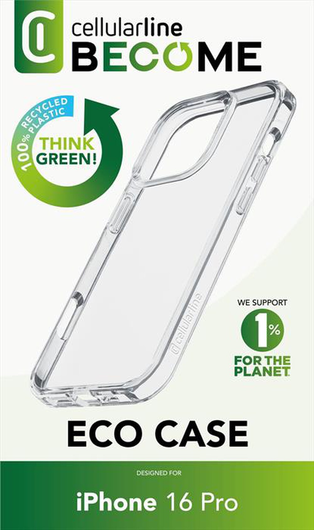 Immagine del prodotto CELLULARLINE - Cover BECOME CASE per IPHONE 16 PRO-Trasparente