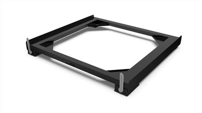 MELICONI - Base con ruote e freni antivibrazione BASE MOVE-Tecnopolimero nero, leve freni