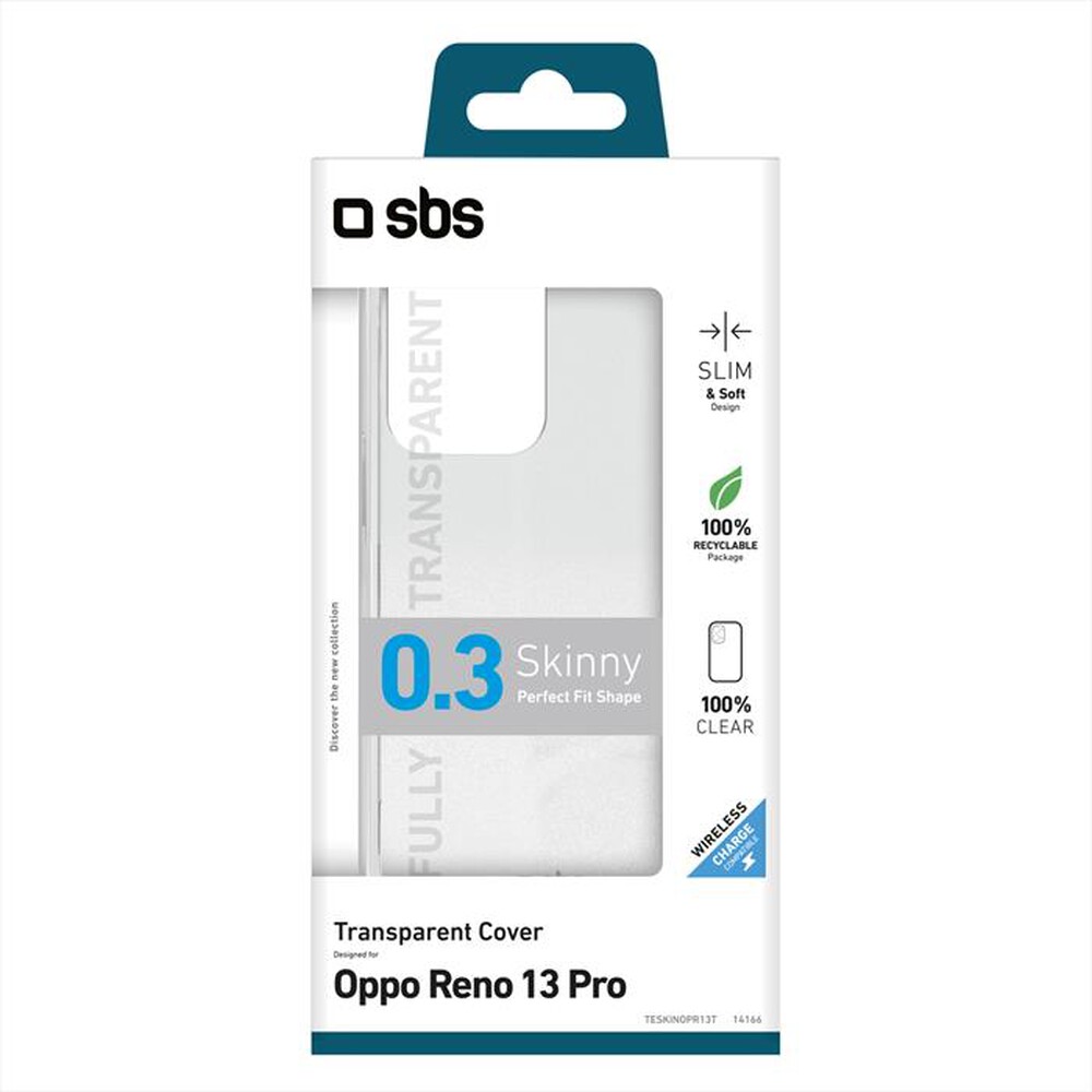 Immagine del prodotto SBS - Cover Skinny Oppo Reno13 Pro TESKINOPR13PT-Trasparente