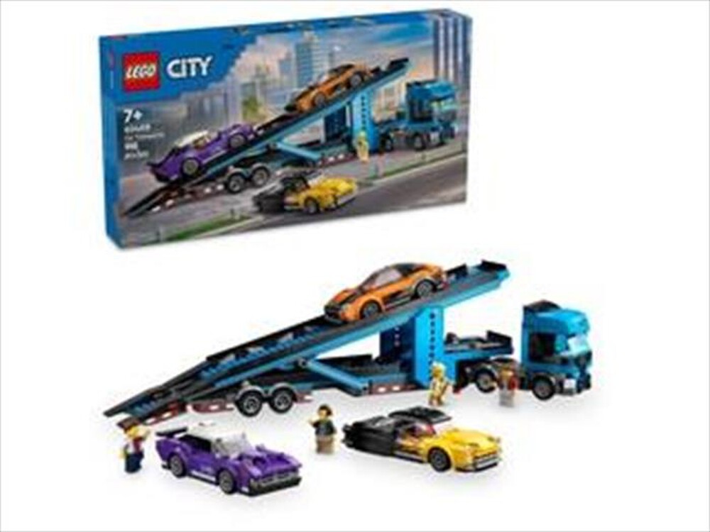 "LEGO - CAMION TRASPORTATORE CON AUTO SPORTIVE - 60408-Multicolore"