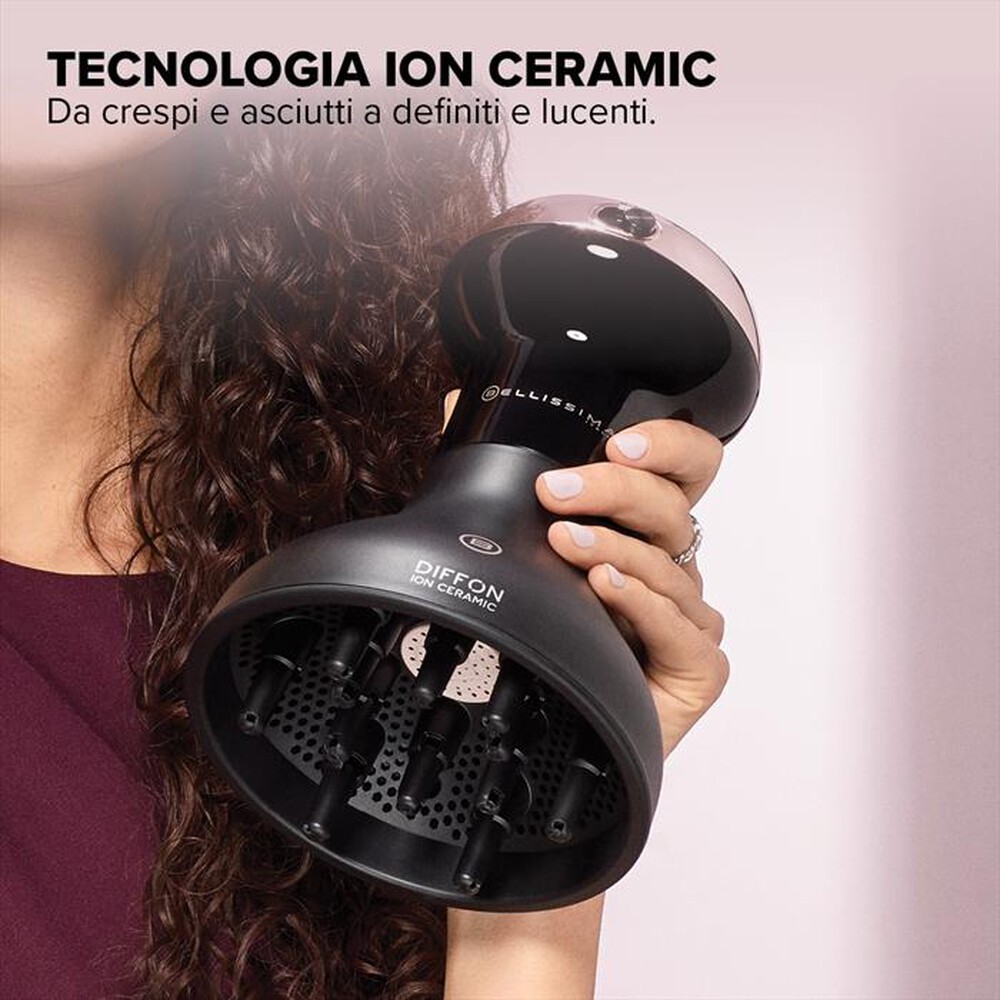 Immagine del prodotto BELLISSIMA IMETEC - DIFFUSORE AD ARIA CALDA DIFFON ION CERAMIC-Matt Black, Pink Rose