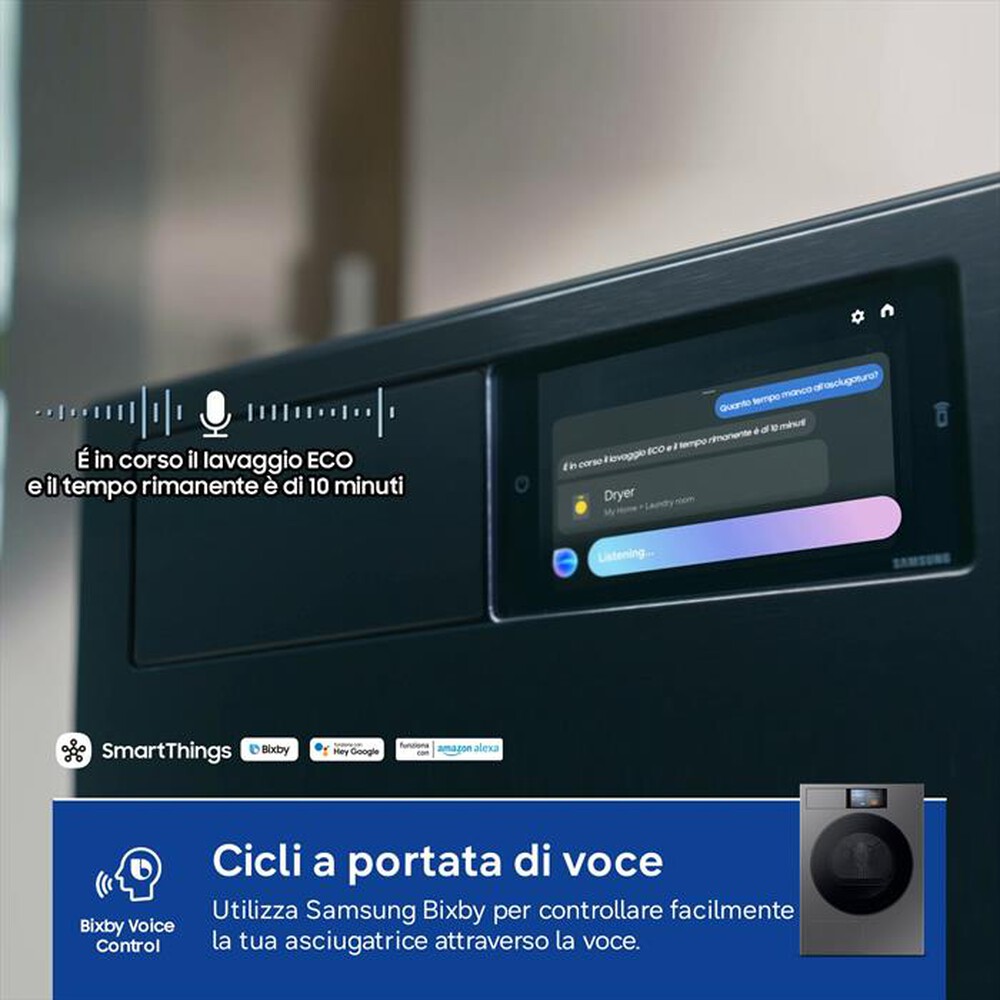 Immagine del prodotto SAMSUNG - Asciugatrice DV90F09F4SU3 9Kg Classe A-Nero