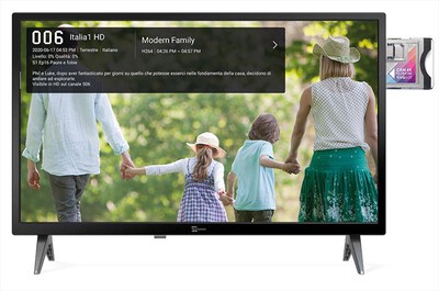 TELESYSTEM - Smart TV LED HD READY 23,6" SMART24 LS2 A11-Nero