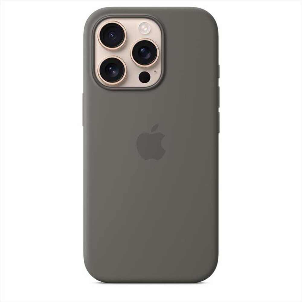 "APPLE - Custodia MagSafe in silicone per iPhone 16 Pro-Grigio Pietra"