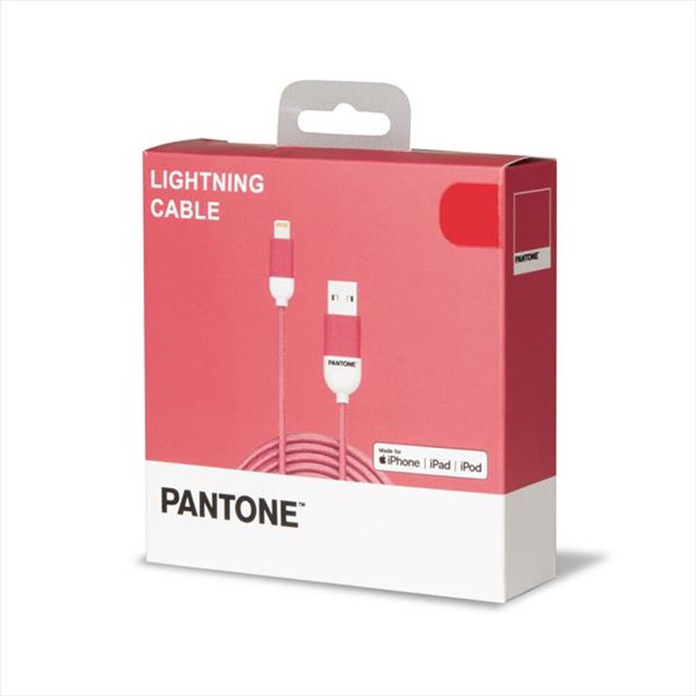 "PANTONE - PT-LCS001-5P - LIGHTNING CABLE 1 5 MT-ROSA/PLASTICA"