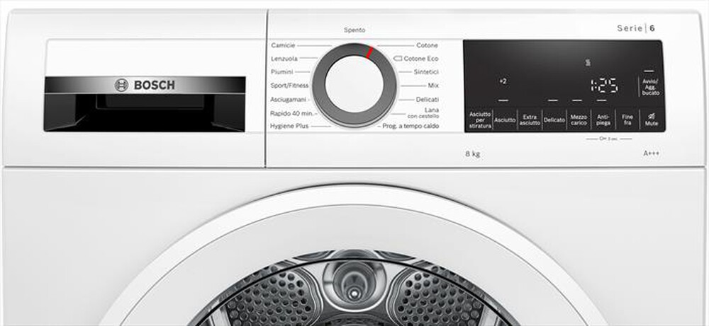 "BOSCH - Asciugatrice WQG233D1IT - 8 Kg - A+++-Bianco"