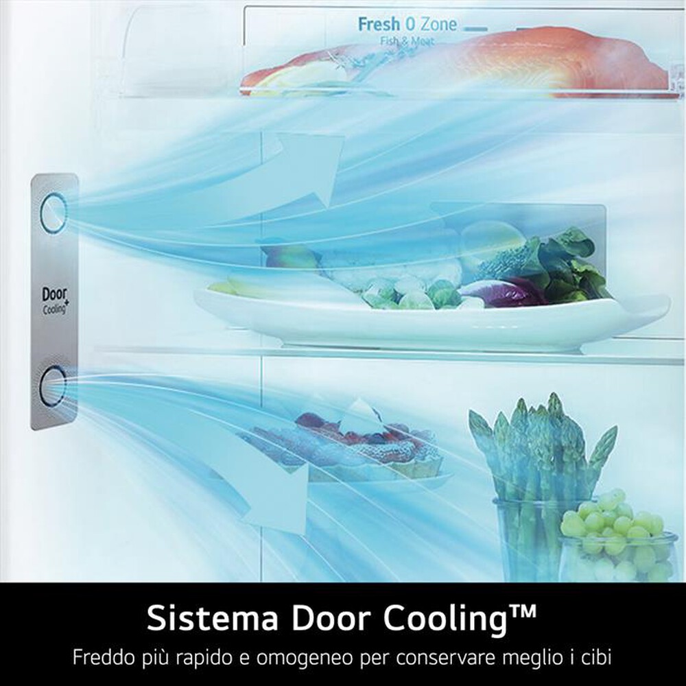 "LG - Frigorifero 2 porte GTB744PZHED Classe E 506L-Platino"