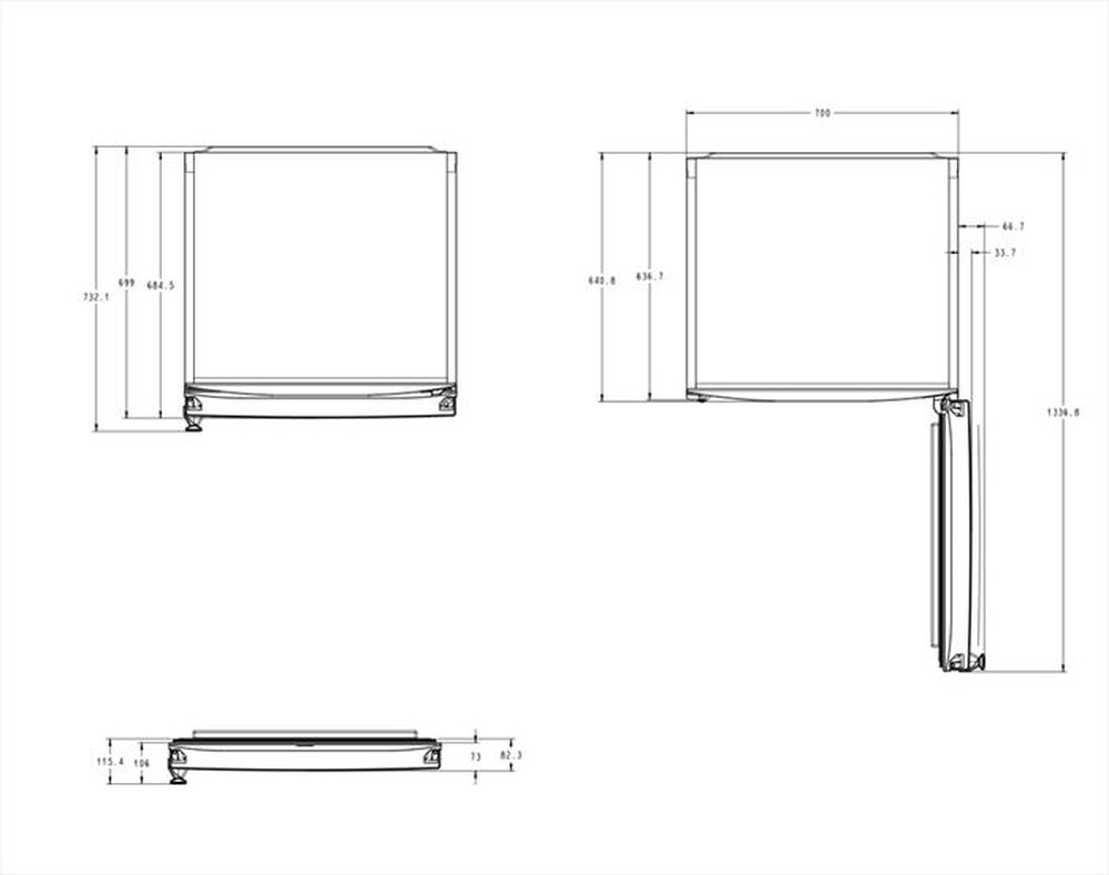 "WHIRLPOOL - Frigorifero 2 porte WT70I 832 X Classe E-Stainless steel"