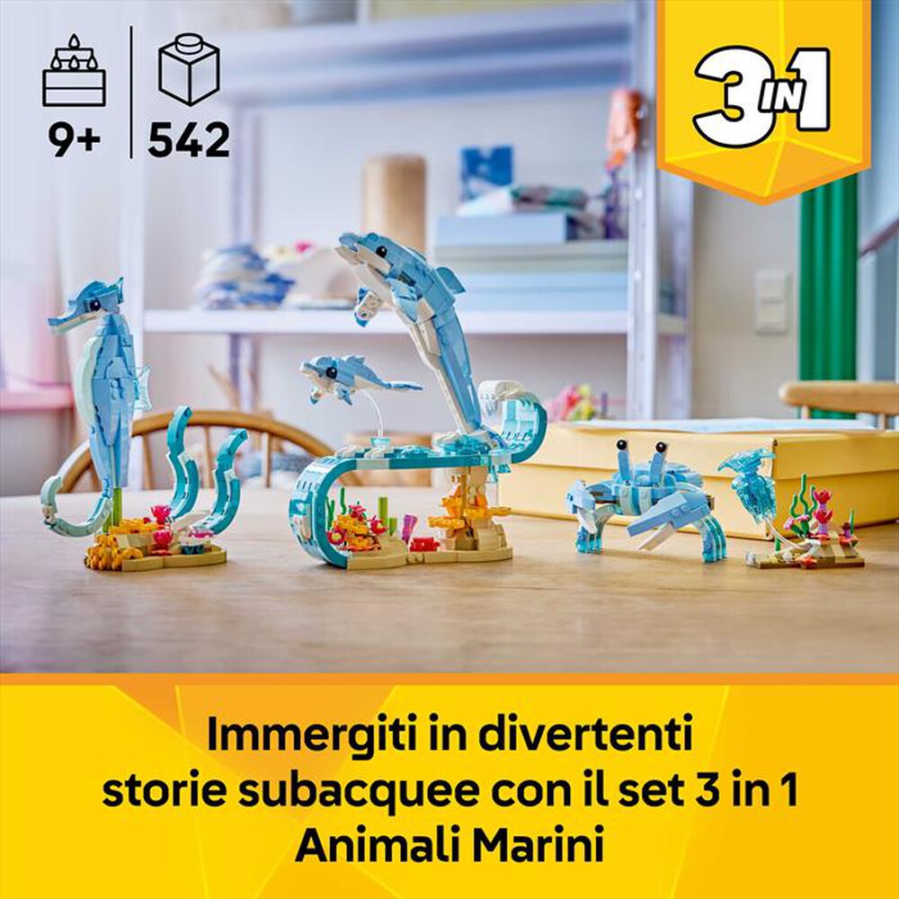 Immagine del prodotto LEGO - CREATORE 3IN1 Animali marini: delfini - 31385-Multicolore