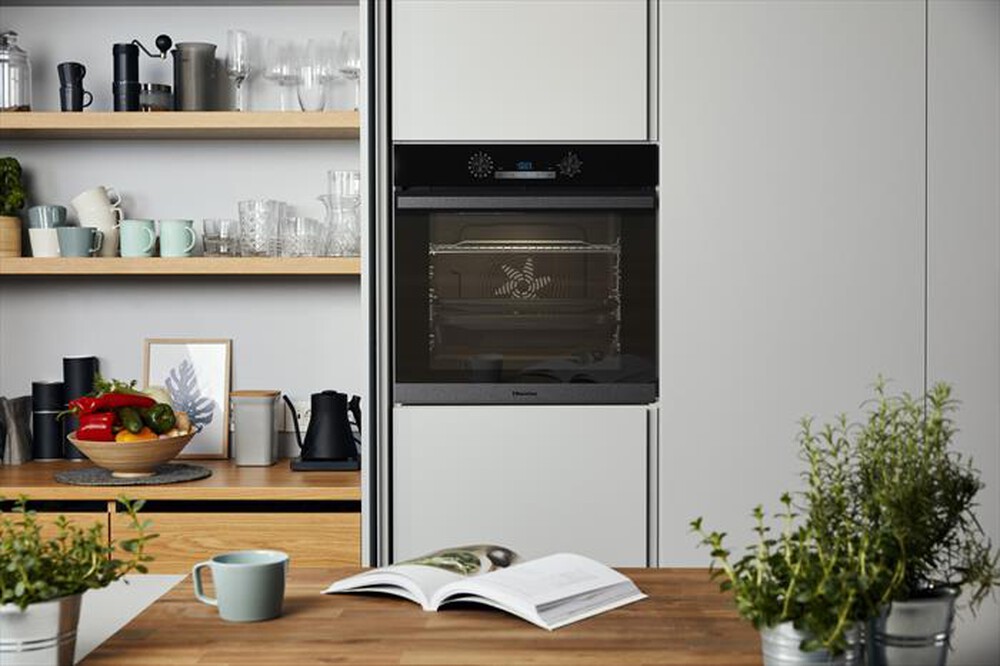 "HISENSE - Forno incasso elettrico BSA65226AB Classe A-Nero con inserti Black Inox"