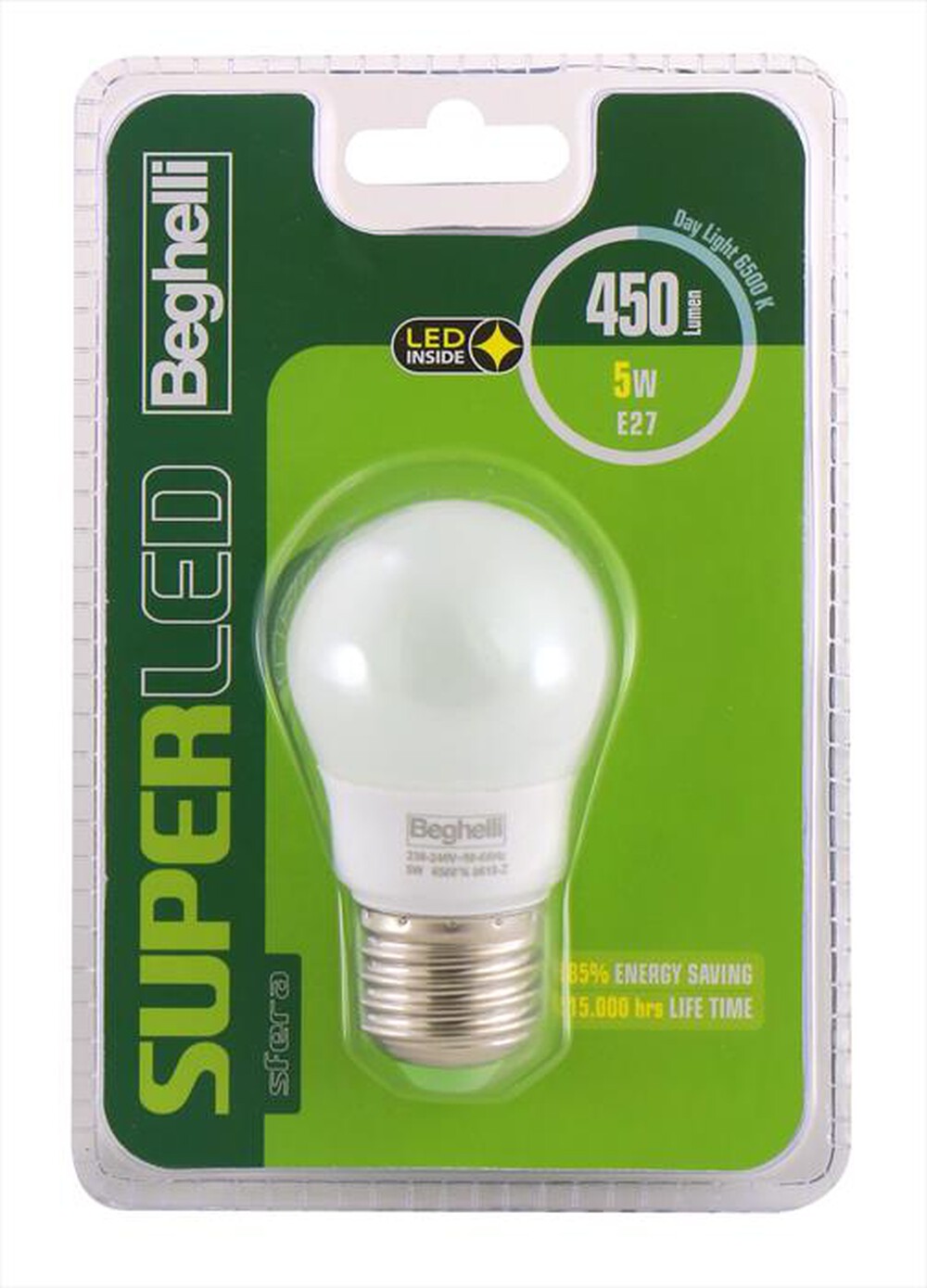 Immagine del prodotto BEGHELLI - SUPERLED SFERA 5W E27 6.5K