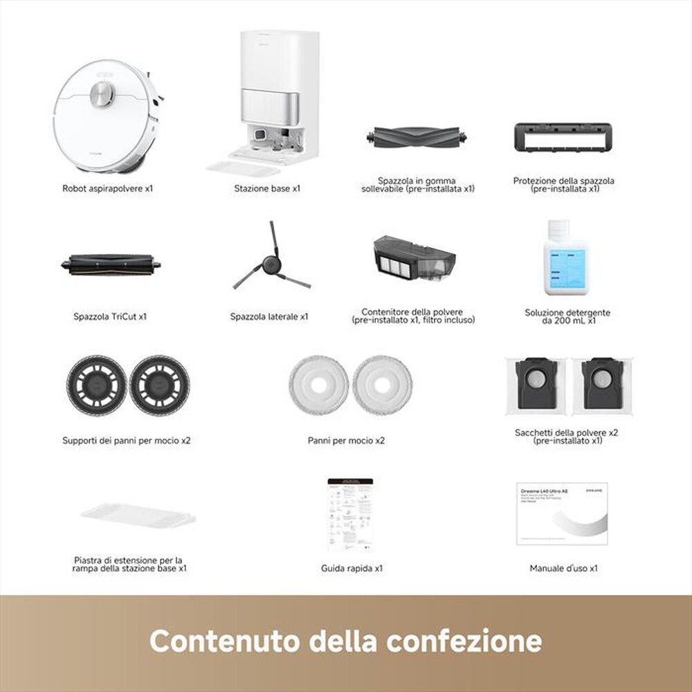 Immagine del prodotto DREAME - Aspirapolvere robot L40VIM ULTRA AE-Bianco