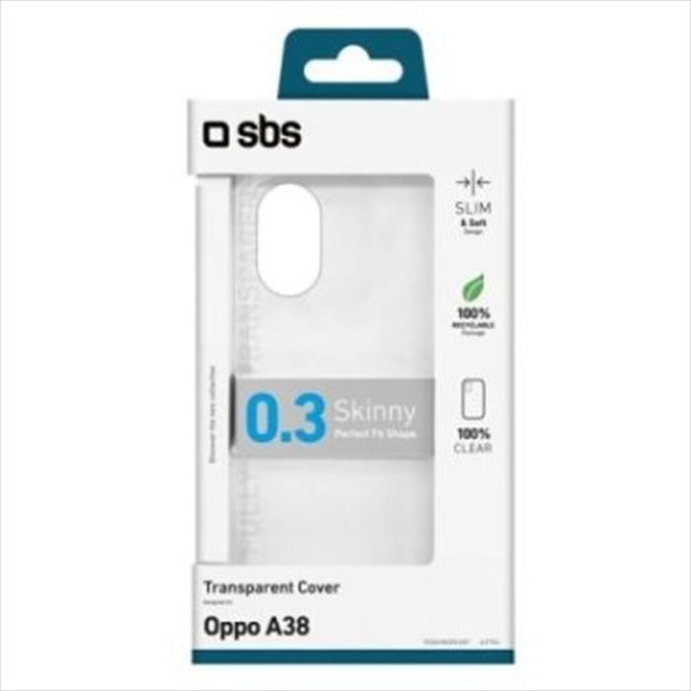 "SBS - Cover Skinny TESKINOPA38T per Oppo A38-Trasparente"