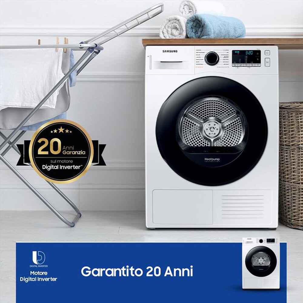 "SAMSUNG - Asciugatrice DV80CGC2B0AEET 8 Kg Classe A+++-bianco"