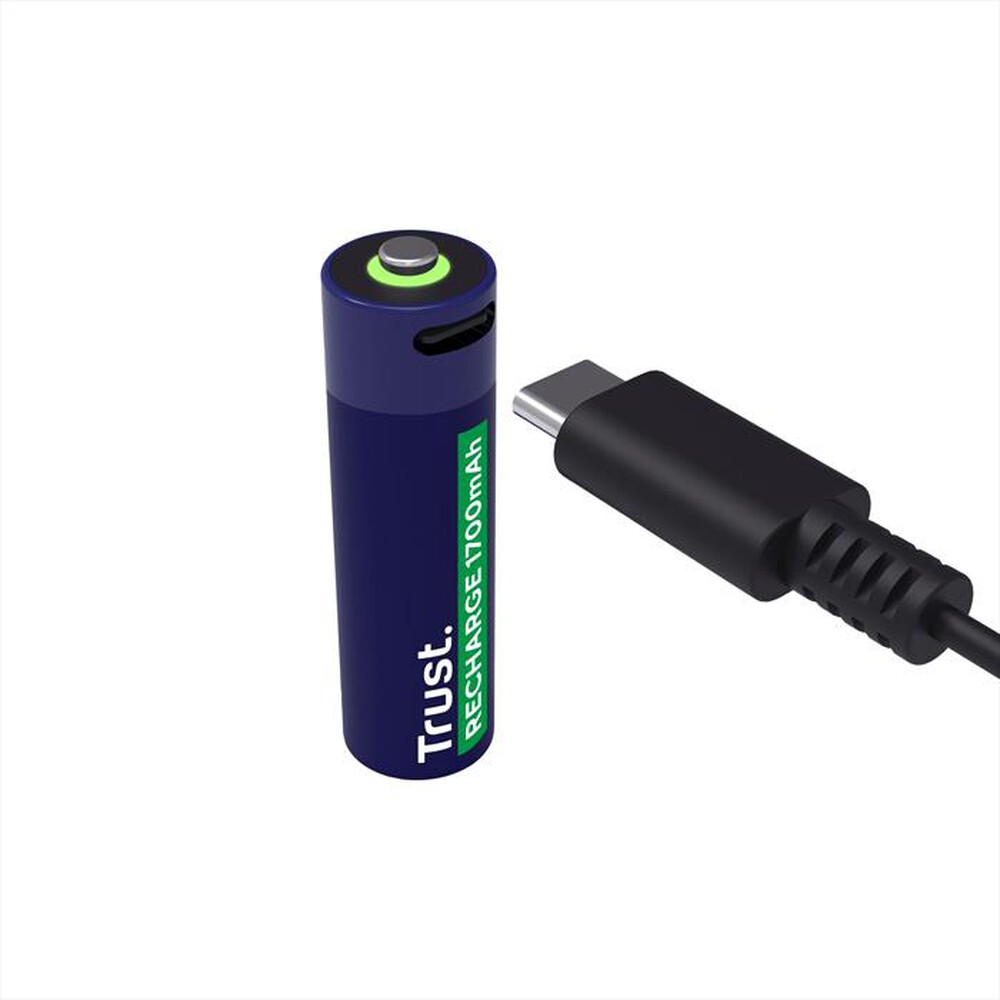 "TRUST - USB-C RECHARGEABLE BATTERIES 2P - AA-Black"
