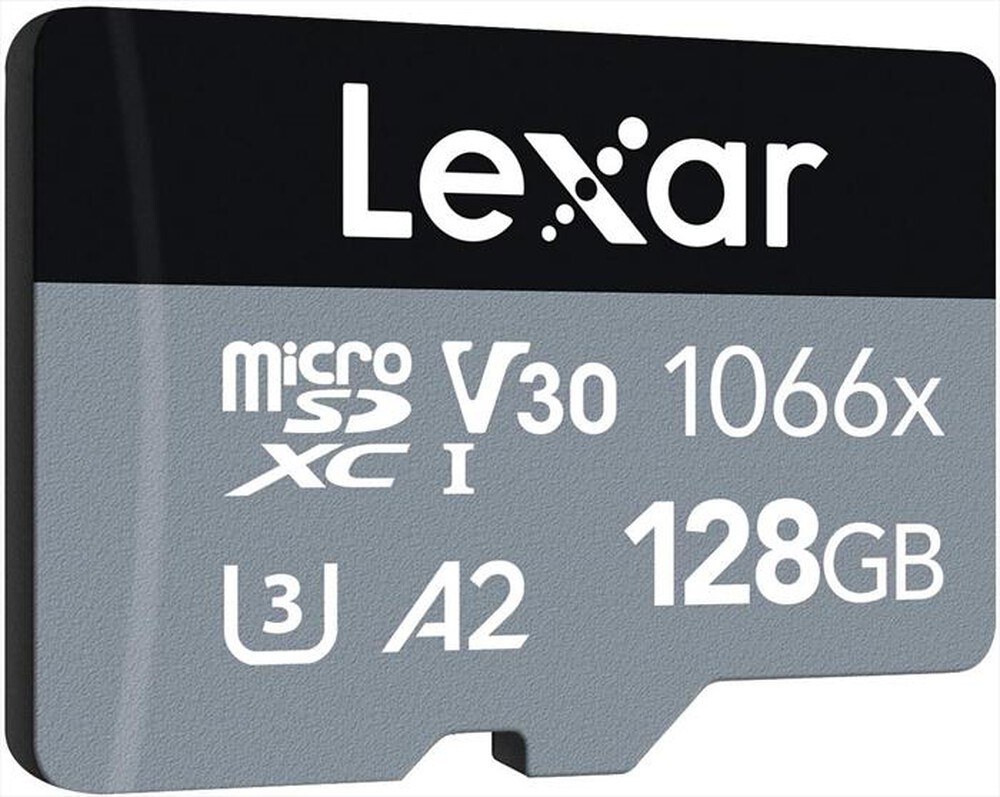 "LEXAR - SDMICRO 1066X 128GB CL.-Black/Silver"