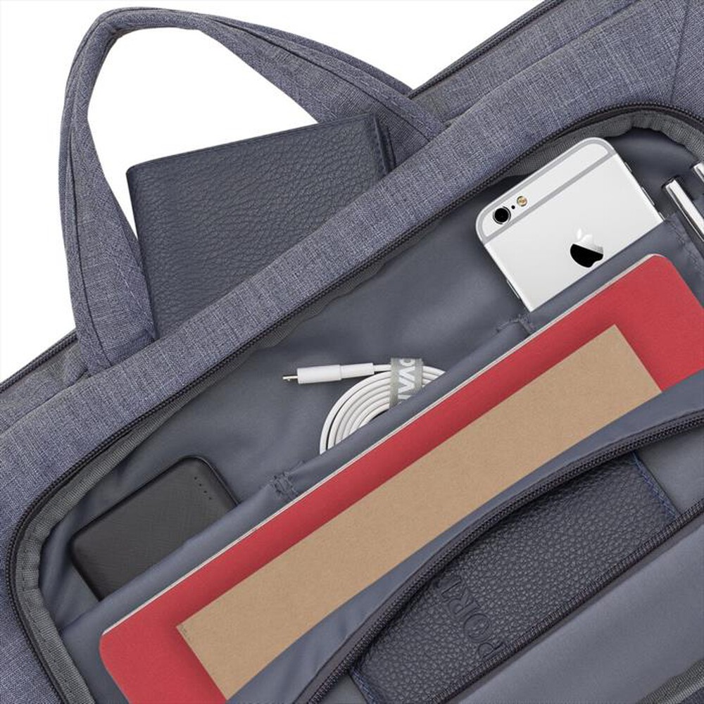 "RIVACASE - 7530 BORSA DI TELA CON TRACOLLA PER NOTEBOOK 15-Grigio"
