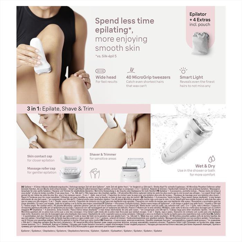 Immagine del prodotto BRAUN - Epilatore SILK-ÉPIL 7 7-041-BIANCO/ARGENTO