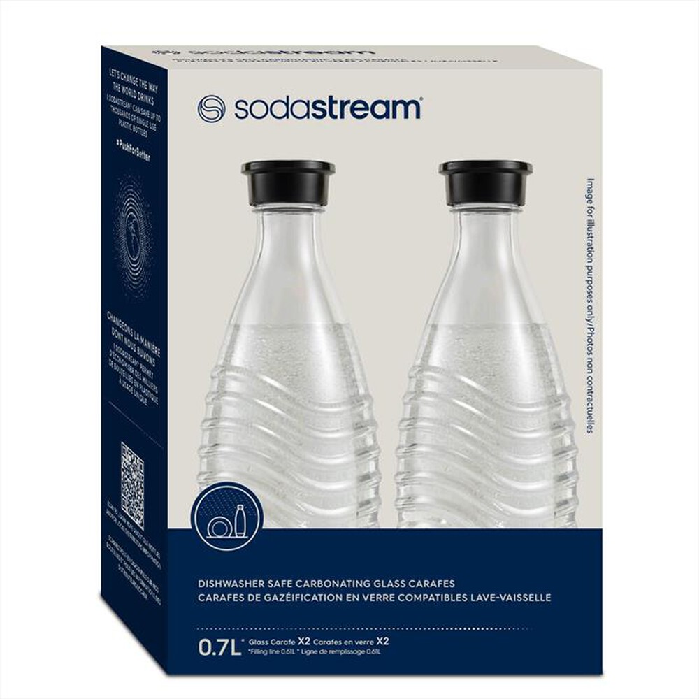 "SODASTREAM - CONF.2 PZ BOTT. VETRO CRYSTAL"