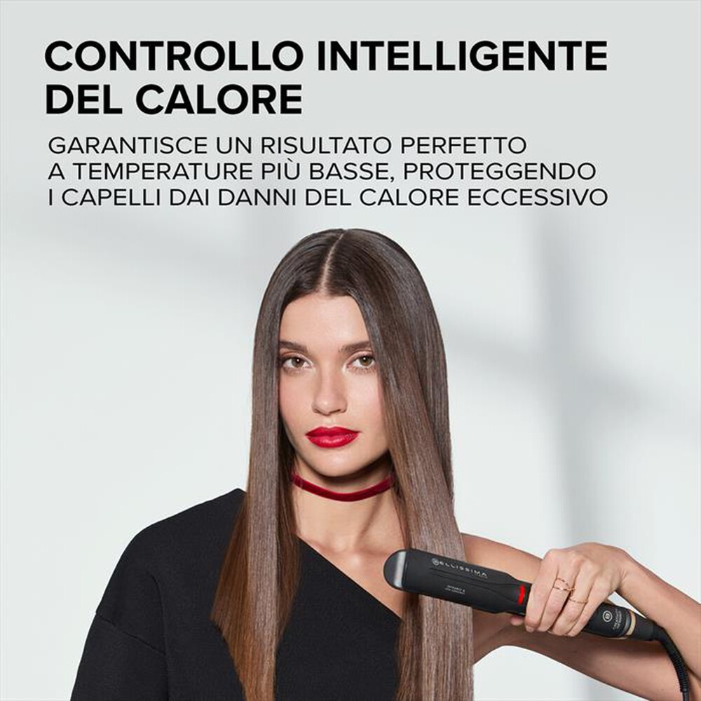 "BELLISSIMA IMETEC - PIASTRA CON INFRAROSSI CREATIVITY INFRARED-Matt Black Glam Gold"