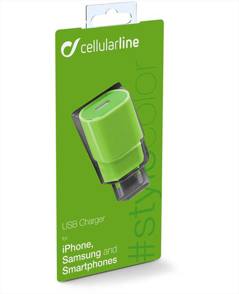 "CELLULARLINE - Charger - Caricabatterie da rete-Verde"