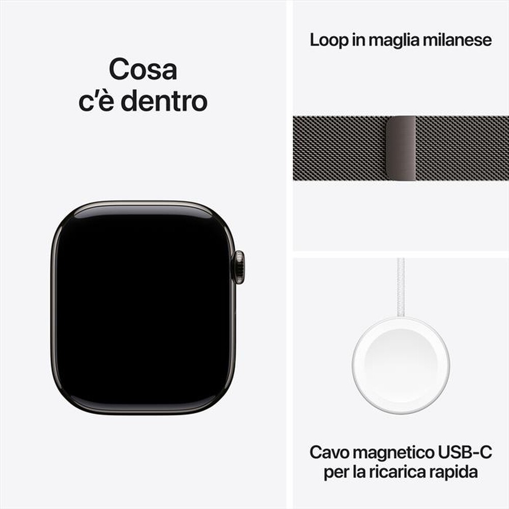 Immagine del prodotto APPLE - WATCH SERIES 11GPS + CELLULAR 46MM - M/L-Ardesia Loop Milanese Ardesia