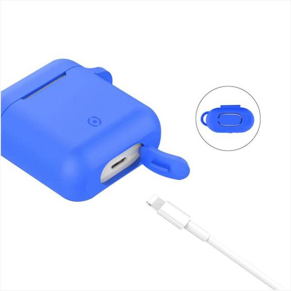 "CELLY - CUSTODIA PER CHARGING BOX DELLE AIRPODS-Blu/Silicone"