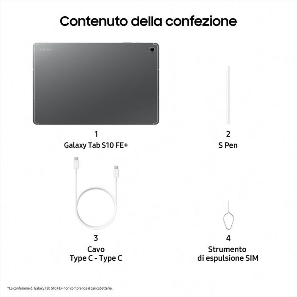 Immagine del prodotto SAMSUNG - Galaxy Tab S10 FE+ 12+256GB WiFi-Gray