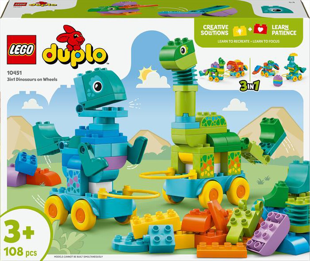 Immagine del prodotto LEGO - DUPLO Town Dinosauri su ruote 3 in 1 10451